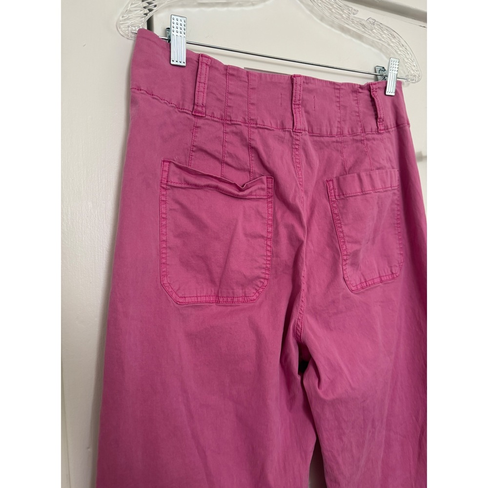 LC Lauren Conrad Womens High Rise Wide Leg Utility Pants Pink Berry Size 12 - Picture 3 of 12